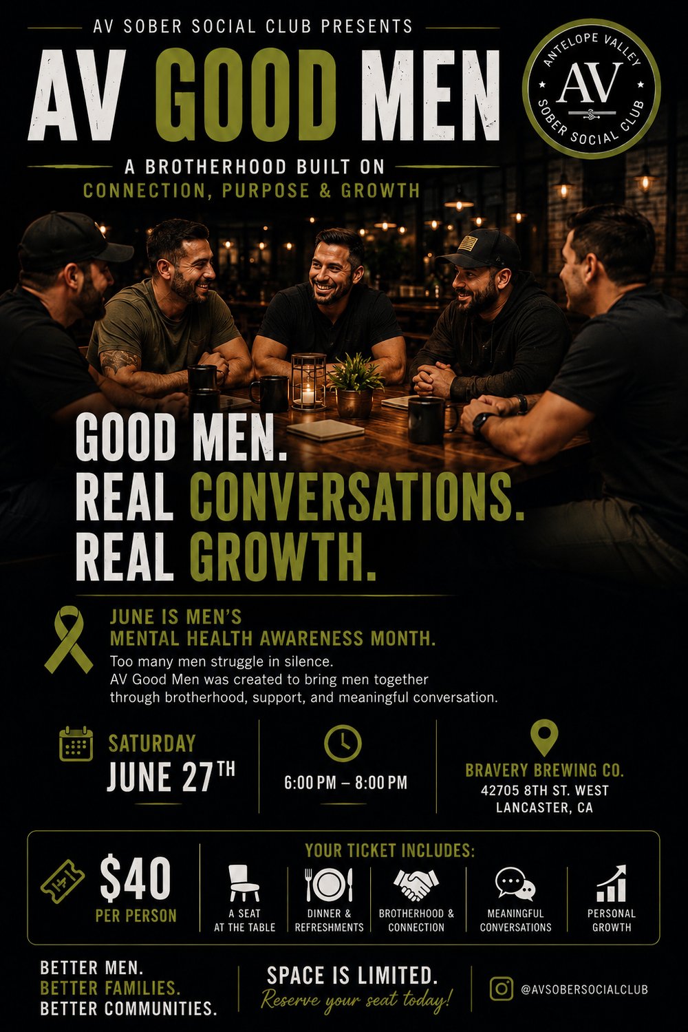 Men's Event flyer